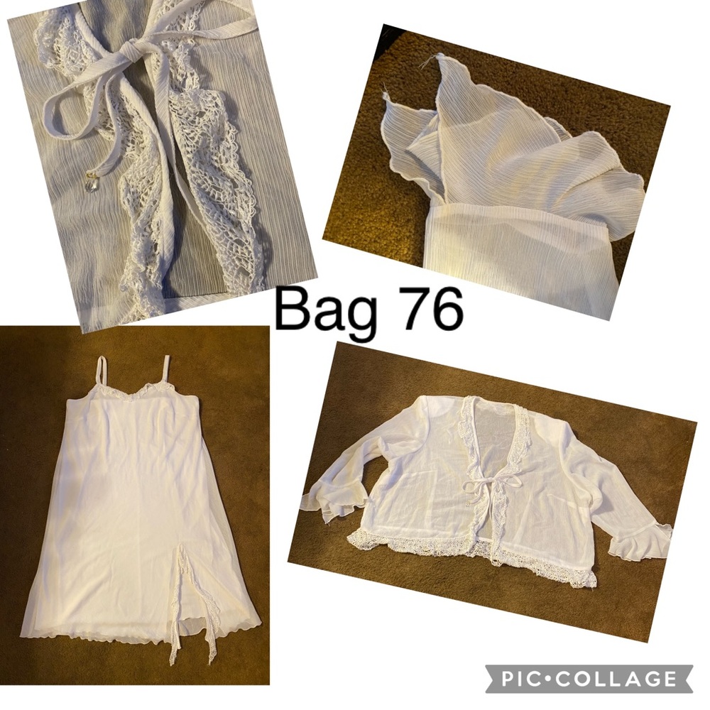 4X white handkerchief hem two piece lightweight dress set